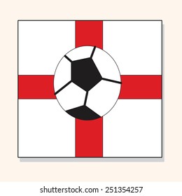 England soccer team flag theme elements vector
