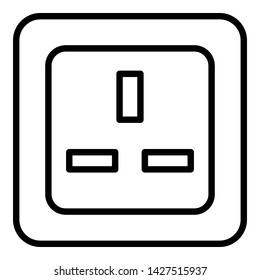 England socket icon. Outline england socket vector icon for web design isolated on white background