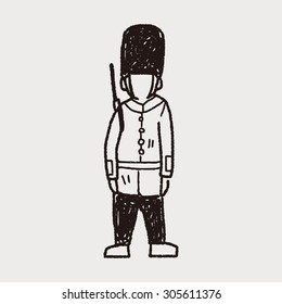 England Soldier doodle