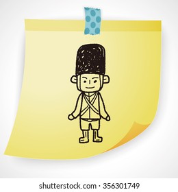 England Soldier doodle