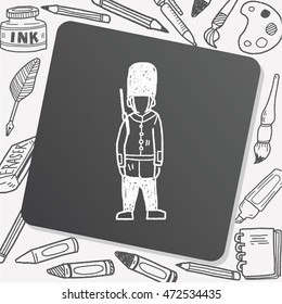 England Soldier doodle