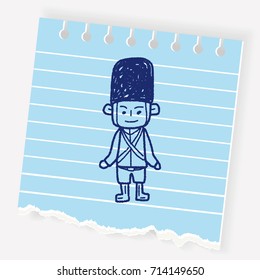 England Soldier doodle