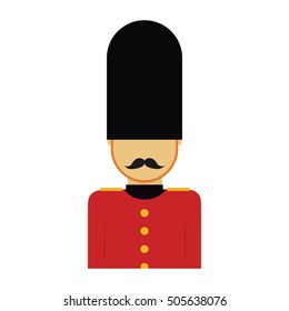 england soldier isolated icon vector illustration design