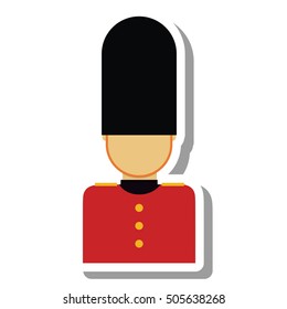 england soldier isolated icon vector illustration design