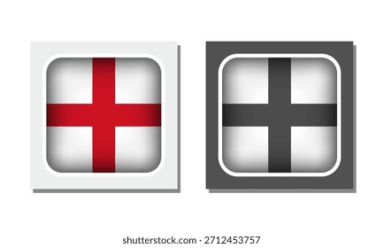 Ícone de Bandeira Arredondada de England Square