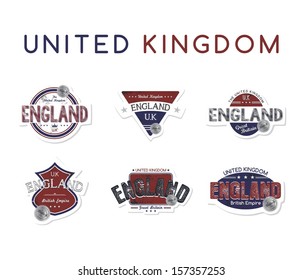 American Football Colored Badges Set Vintage Stock Vector (Royalty Free ...