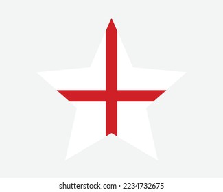 England Star Flag. English Star Shape Flag. Flag of England Country National Banner Cross Icon Symbol Vector Flat Artwork Graphic Illustration svg