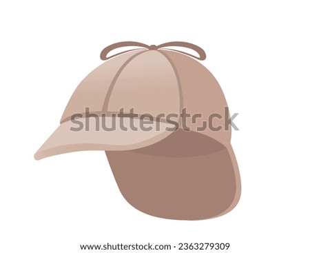 England style detective hat vector illustration isolated on white background
