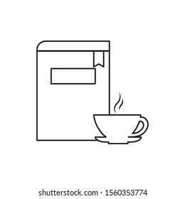 england tea cup and text book vector illustration design