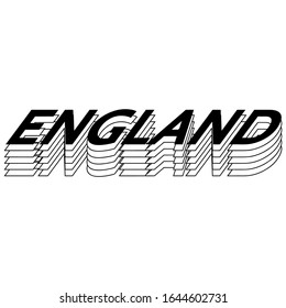 ENGLAND, text design. Vector calligraphy. Typography poster, label, word.