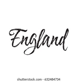 England Text Design Vector Calligraphy Typography Stock Vector (Royalty ...