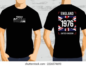 England typography design, t shirt design graphic vector 