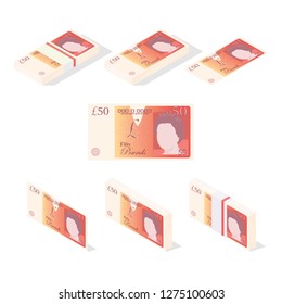 England UK, British Pound Sterling Money Paper, England UK, British Currency, Banknote Vector Illustration