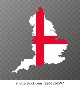 England, UK region map. Vector illustration.