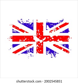 England United kingdom flag grunge vector design background 