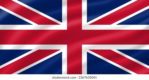 England. United Kingdom flag waving. Background. Vector