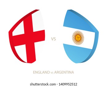 England v Argentina, icon for rugby tournament. Rugby vector icon.