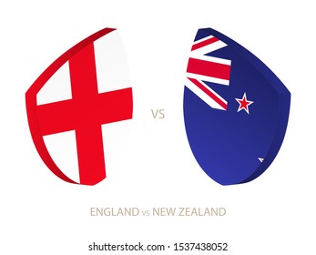 England V New Zealand, Icon For Rugby Tournament. Rugby Vector Icon.