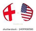 England v USA, icon for rugby tournament. Rugby vector icon.