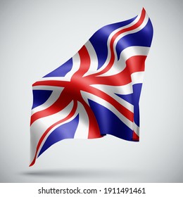 England, Vektorgrafik 3D-Flagge einzeln auf weißem Hintergrund