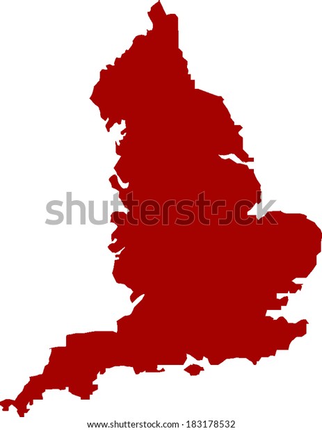 England Vector Map Stock Vector (Royalty Free) 183178532 | Shutterstock