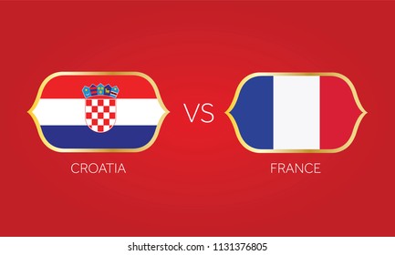 England versus France soccer match vector.