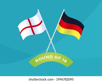 England Vs Germany Match Vector Illustration Football Euro 2020 Championship 