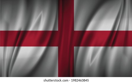 England wave flag flat layout vector illustration
