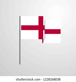 England waving Flag design vector