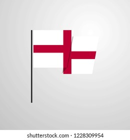 England waving Flag design vector