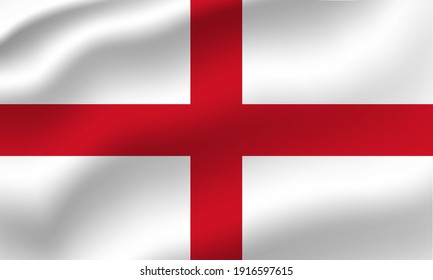 England waving flag vector editable
