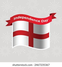 Inglaterra Bandera Ondulada Día de la Independencia Fondo de Anuncio