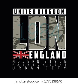 england,london city tee element typography graphic t shirt print vector illustration design