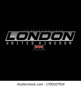 england,london city typography graphic t shirt print vector illustration design