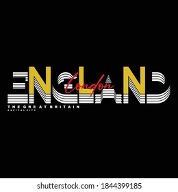 england,london city,unique text,letters typography graphic stock vector illustration design