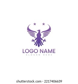 Engle bird logo vector illustration design