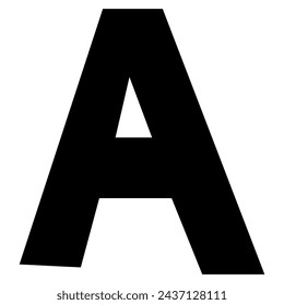 English alphabet  A 1 cute on a white background, vector illustration.
