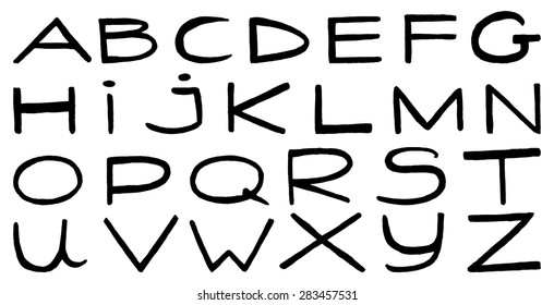 English alphabet.
