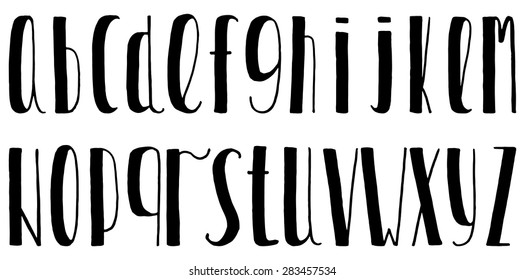 English alphabet.