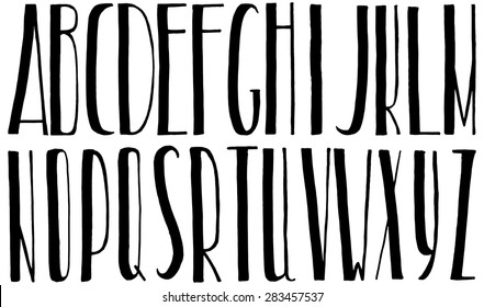English alphabet.