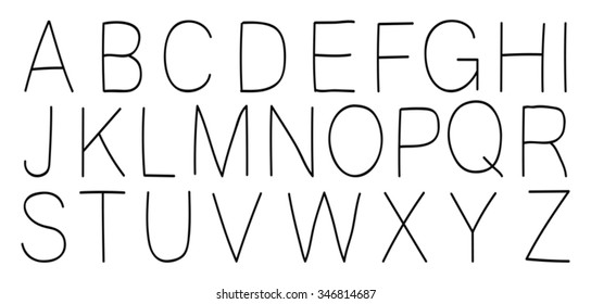 English alphabet.