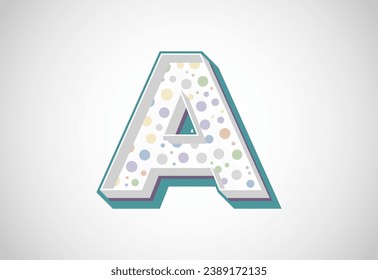 English alphabet A. Retro style bold modern vector alphabet design