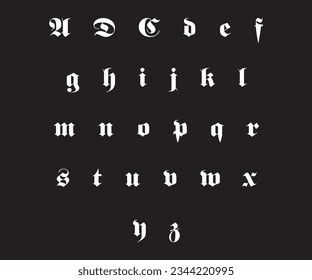 English Alphabet. All English Letters. Beautiful Letters Can Used for Logos. All English Letters