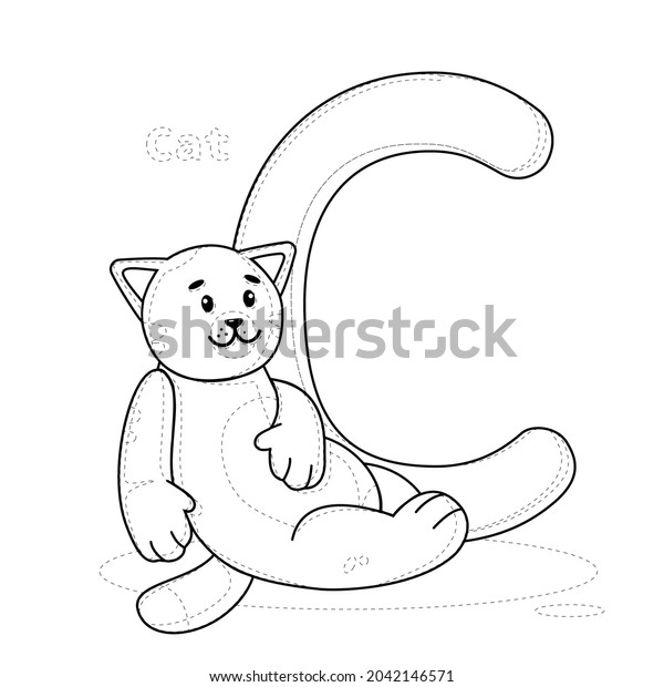 English Alphabet C Cat Animal Alphabet Stock Vector (Royalty Free ...