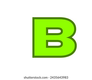 English alphabet capital B letter vector design isolated in white background