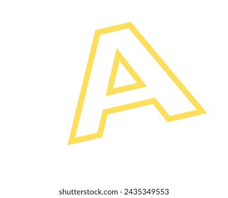 English alphabet capital A letter vector design isolated in white background