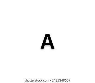 English alphabet capital A letter vector design isolated in white background