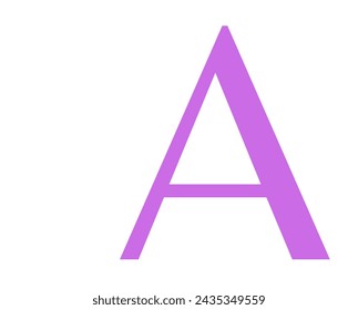 English alphabet capital A letter vector design isolated in white background