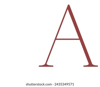 English alphabet capital A letter vector design isolated in white background