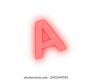 English alphabet capital A letter vector design isolated in white background